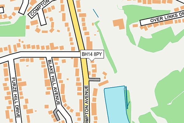 BH14 8PY map - OS OpenMap – Local (Ordnance Survey)