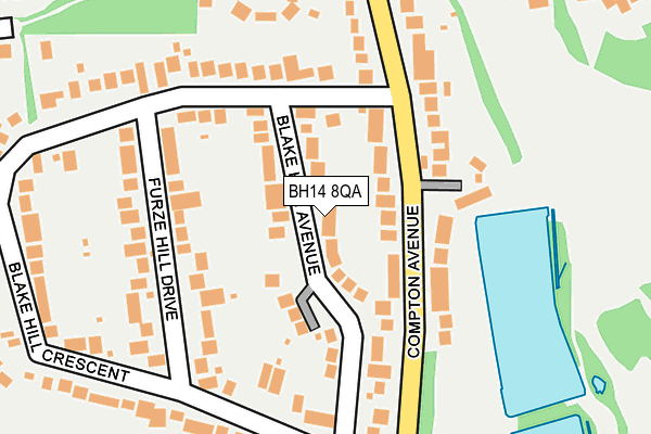 BH14 8QA map - OS OpenMap – Local (Ordnance Survey)