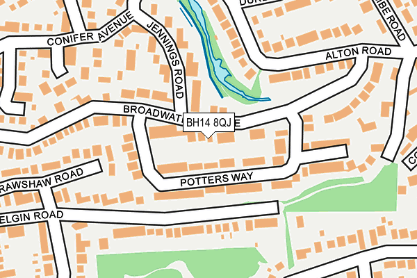 BH14 8QJ map - OS OpenMap – Local (Ordnance Survey)
