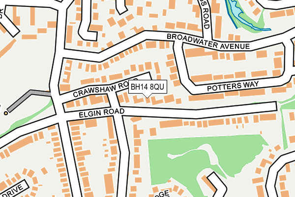 BH14 8QU map - OS OpenMap – Local (Ordnance Survey)