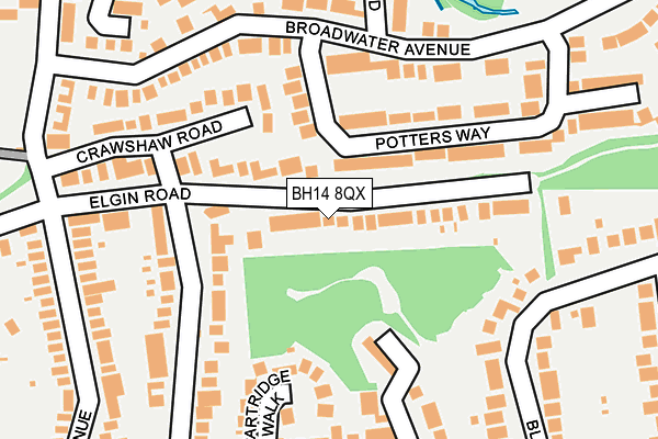 BH14 8QX map - OS OpenMap – Local (Ordnance Survey)
