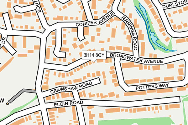 BH14 8QY map - OS OpenMap – Local (Ordnance Survey)