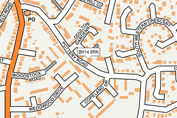 BH14 8RN map - OS OpenMap – Local (Ordnance Survey)