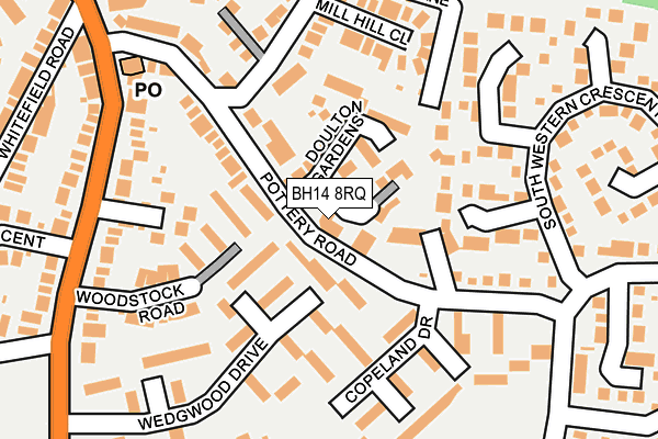 BH14 8RQ map - OS OpenMap – Local (Ordnance Survey)