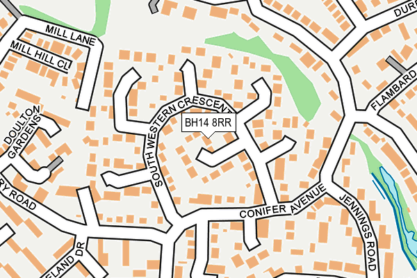 BH14 8RR map - OS OpenMap – Local (Ordnance Survey)