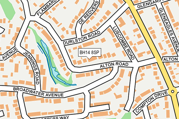BH14 8SP map - OS OpenMap – Local (Ordnance Survey)