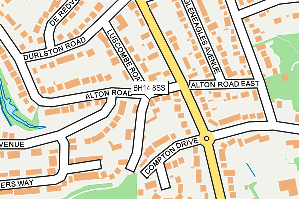 BH14 8SS map - OS OpenMap – Local (Ordnance Survey)
