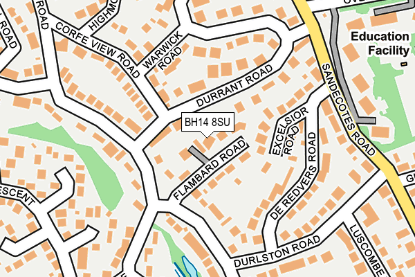 BH14 8SU map - OS OpenMap – Local (Ordnance Survey)