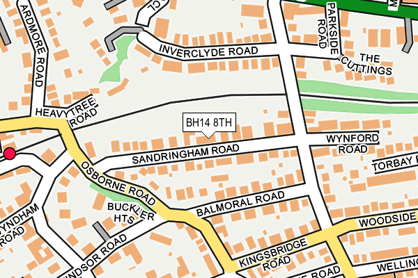 BH14 8TH map - OS OpenMap – Local (Ordnance Survey)