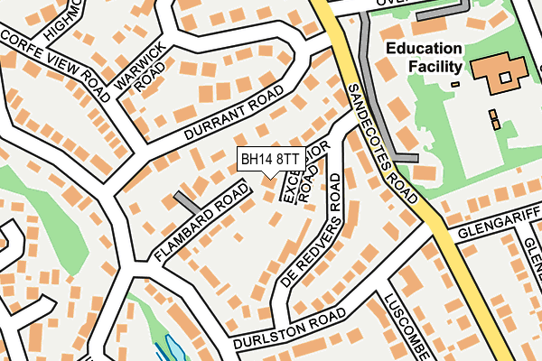 BH14 8TT map - OS OpenMap – Local (Ordnance Survey)