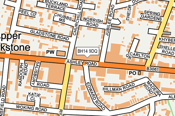BH14 9DQ map - OS OpenMap – Local (Ordnance Survey)