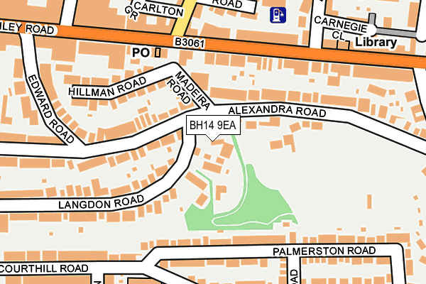 BH14 9EA map - OS OpenMap – Local (Ordnance Survey)