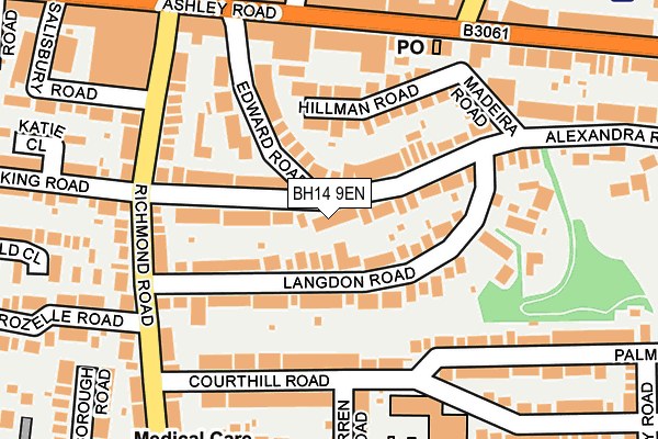 BH14 9EN map - OS OpenMap – Local (Ordnance Survey)