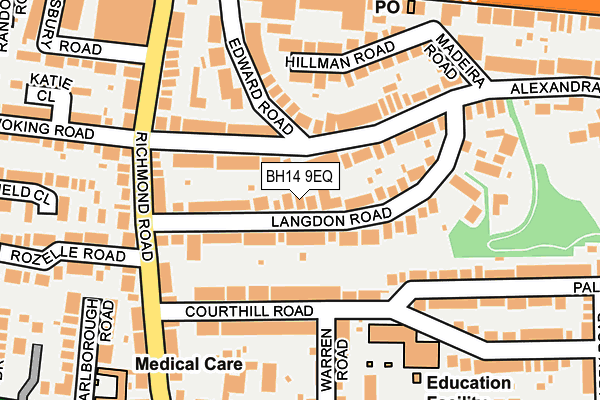 BH14 9EQ map - OS OpenMap – Local (Ordnance Survey)