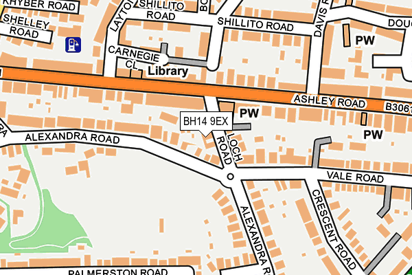 BH14 9EX map - OS OpenMap – Local (Ordnance Survey)