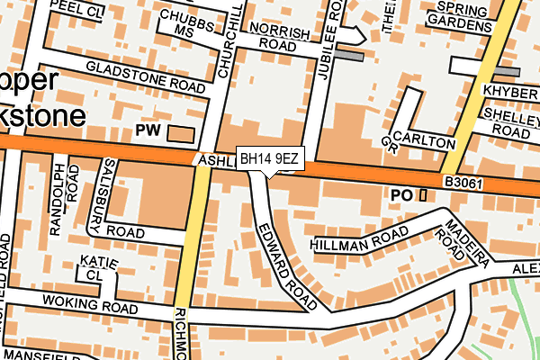 BH14 9EZ map - OS OpenMap – Local (Ordnance Survey)