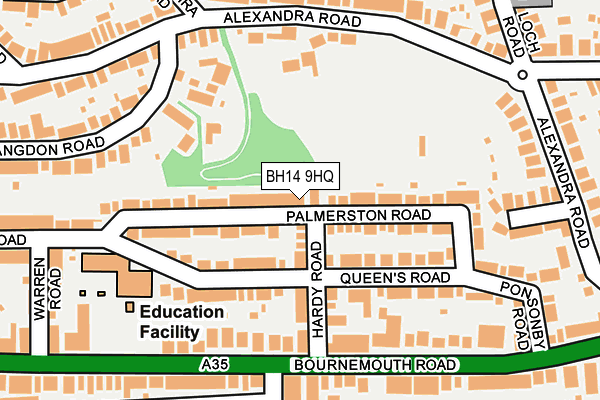 BH14 9HQ map - OS OpenMap – Local (Ordnance Survey)