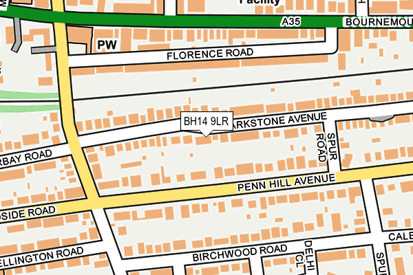 BH14 9LR map - OS OpenMap – Local (Ordnance Survey)