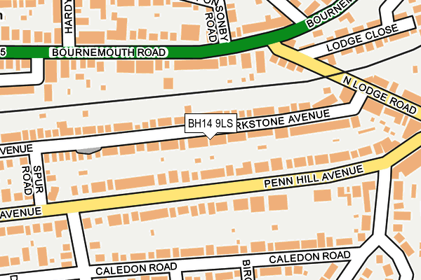 BH14 9LS map - OS OpenMap – Local (Ordnance Survey)