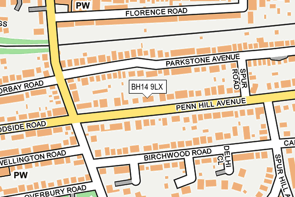BH14 9LX map - OS OpenMap – Local (Ordnance Survey)