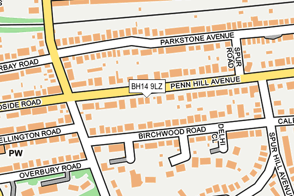 BH14 9LZ map - OS OpenMap – Local (Ordnance Survey)