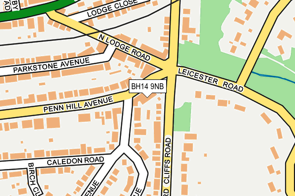 BH14 9NB map - OS OpenMap – Local (Ordnance Survey)