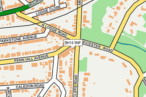BH14 9NF map - OS OpenMap – Local (Ordnance Survey)