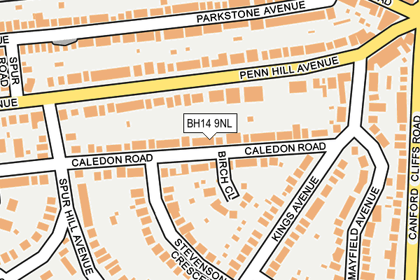 BH14 9NL map - OS OpenMap – Local (Ordnance Survey)