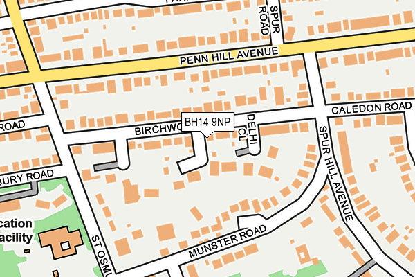 BH14 9NP map - OS OpenMap – Local (Ordnance Survey)