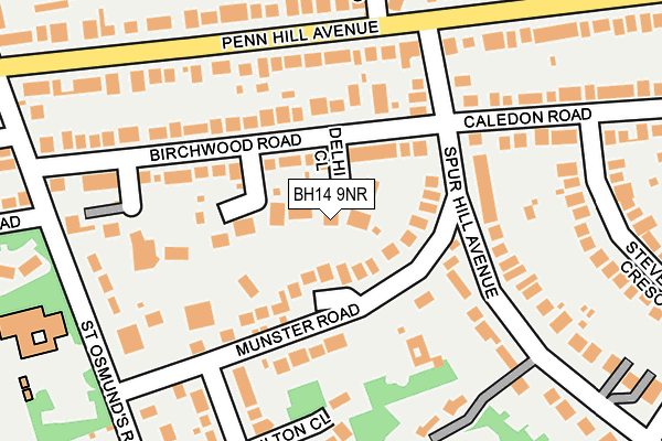 BH14 9NR map - OS OpenMap – Local (Ordnance Survey)