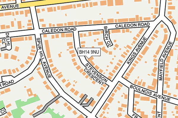 BH14 9NU map - OS OpenMap – Local (Ordnance Survey)
