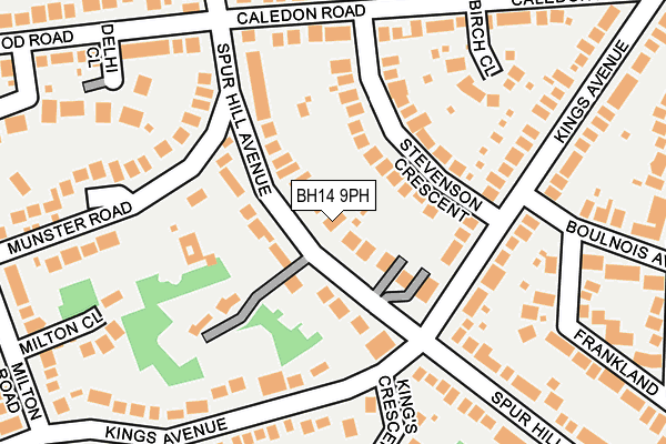 BH14 9PH map - OS OpenMap – Local (Ordnance Survey)