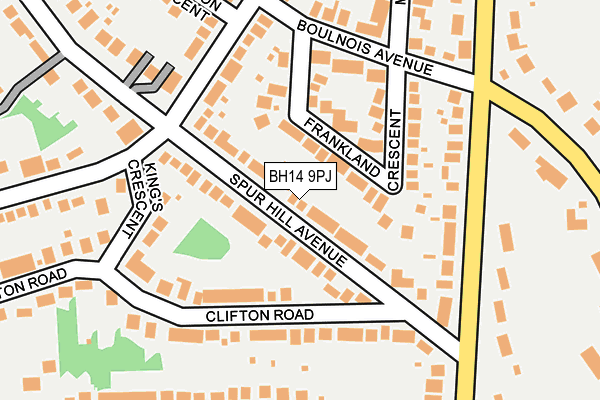 BH14 9PJ map - OS OpenMap – Local (Ordnance Survey)