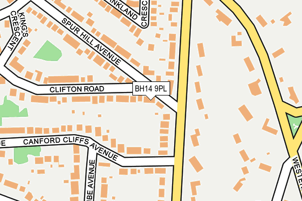 BH14 9PL map - OS OpenMap – Local (Ordnance Survey)