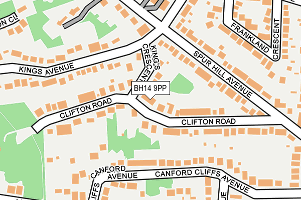 BH14 9PP map - OS OpenMap – Local (Ordnance Survey)