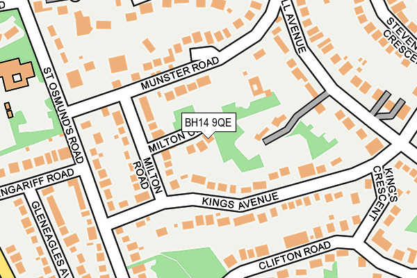 BH14 9QE map - OS OpenMap – Local (Ordnance Survey)