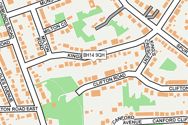 BH14 9QH map - OS OpenMap – Local (Ordnance Survey)