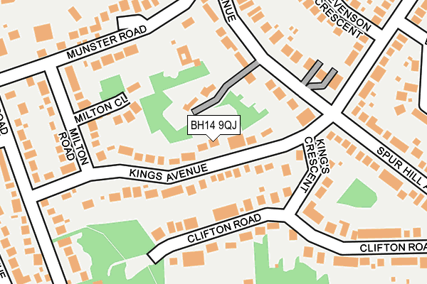 BH14 9QJ map - OS OpenMap – Local (Ordnance Survey)