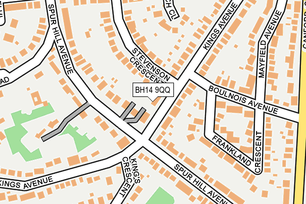BH14 9QQ map - OS OpenMap – Local (Ordnance Survey)