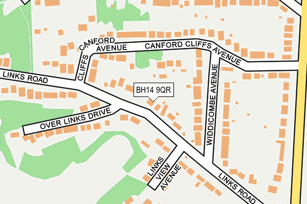 BH14 9QR map - OS OpenMap – Local (Ordnance Survey)