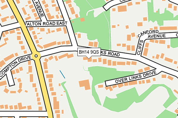 BH14 9QS map - OS OpenMap – Local (Ordnance Survey)