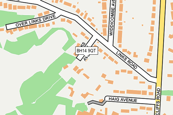 BH14 9QT map - OS OpenMap – Local (Ordnance Survey)