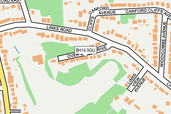 BH14 9QU map - OS OpenMap – Local (Ordnance Survey)