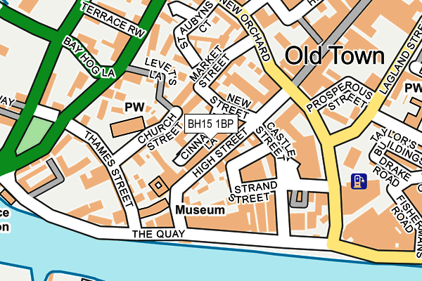 BH15 1BP map - OS OpenMap – Local (Ordnance Survey)