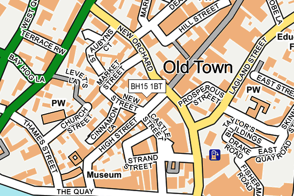 BH15 1BT map - OS OpenMap – Local (Ordnance Survey)