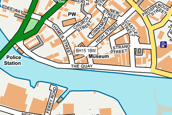 BH15 1BW map - OS OpenMap – Local (Ordnance Survey)