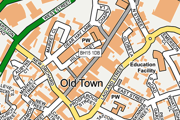 BH15 1DB map - OS OpenMap – Local (Ordnance Survey)