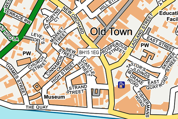 BH15 1EG map - OS OpenMap – Local (Ordnance Survey)