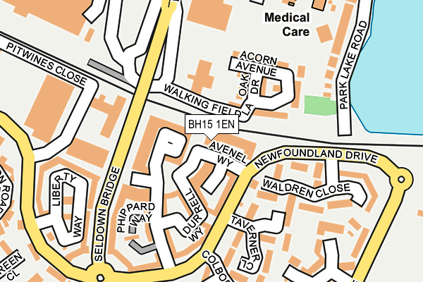 BH15 1EN map - OS OpenMap – Local (Ordnance Survey)