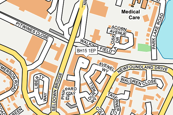 BH15 1EP map - OS OpenMap – Local (Ordnance Survey)